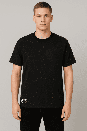 Black Glitter Tee