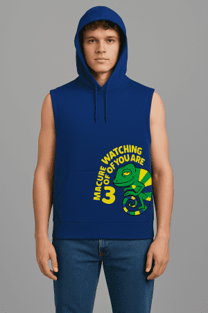 Blue Chameleon Sleeveless Hoodie