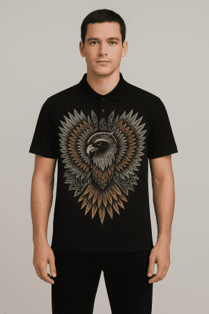 Geometric Eagle Polo