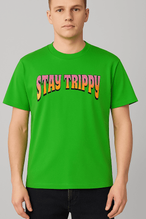 Green Stay Trippy Tee