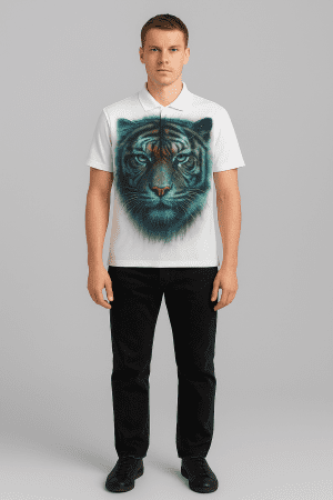 Neon Gaze Tiger Polo