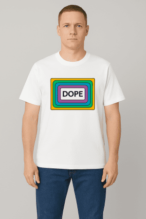 White DOPE Rainbow Tee